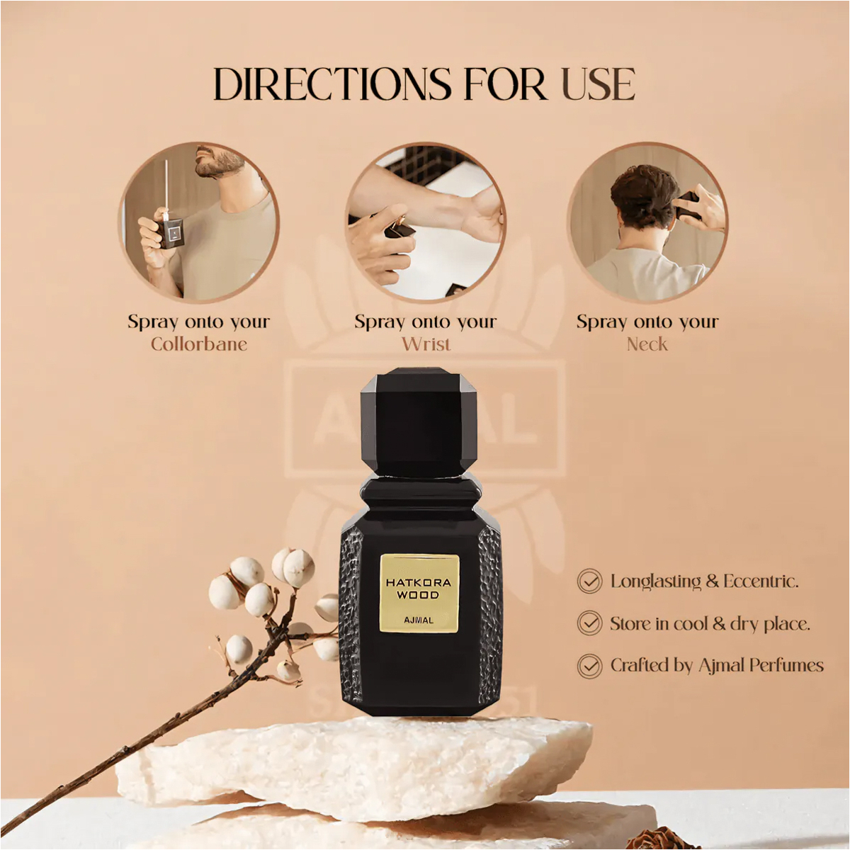 Perfume Ajmal Hatkora Wood Eau de Parfum Unissex 100ML