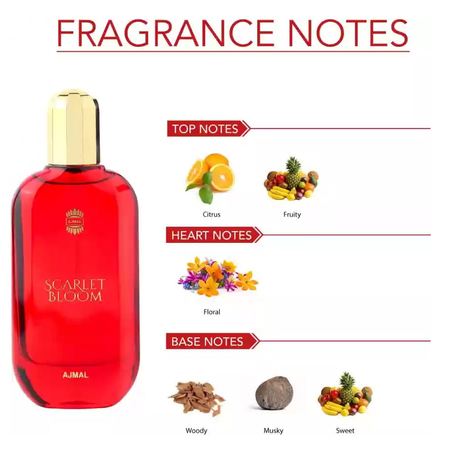 Perfume Ajmal Scarlet Bloom Eau de Parfum Feminino 100ML