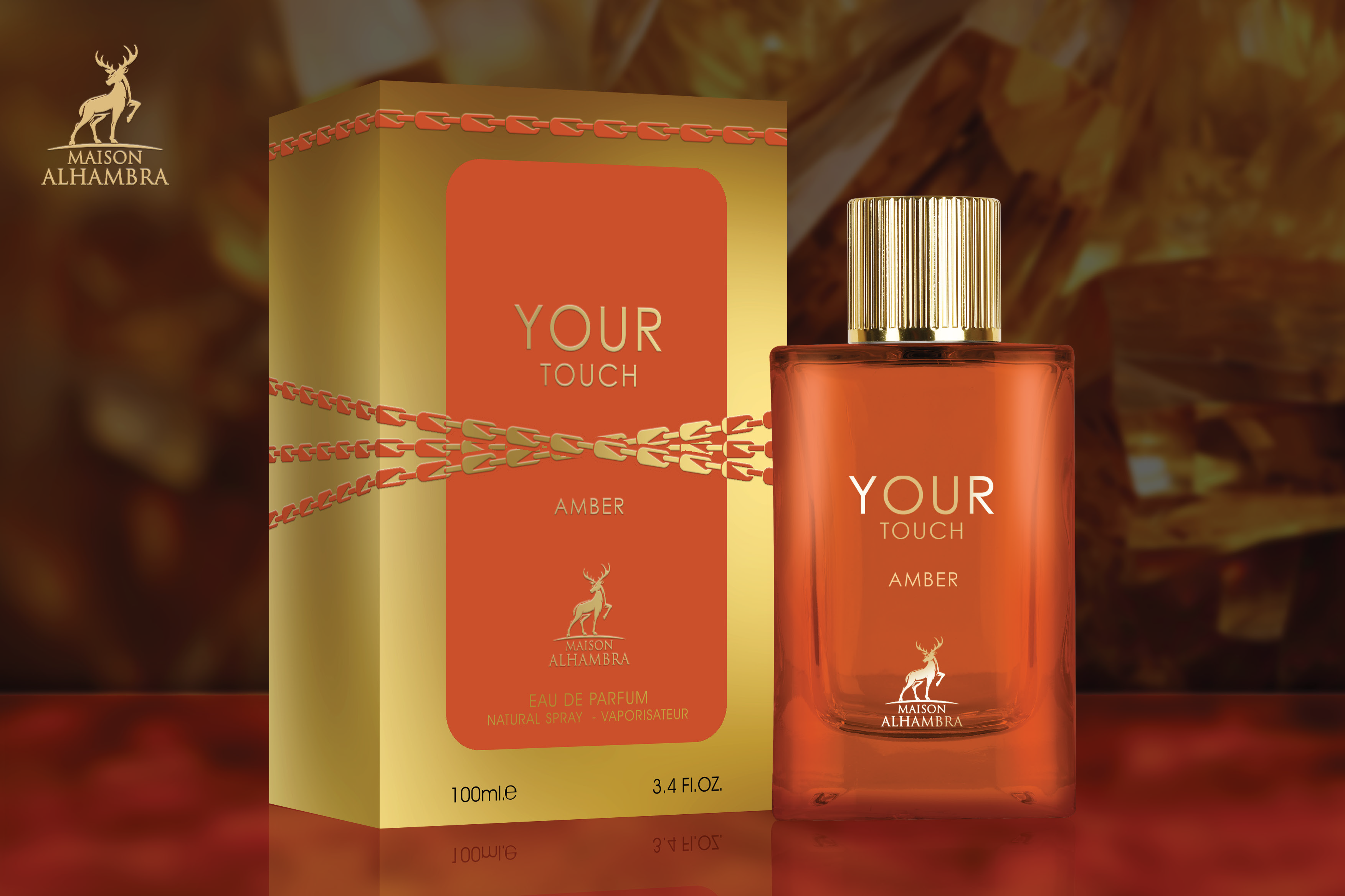 Perfume Maison Alhambra Your Touch Amber Eau de Parfum Unissex 100ML