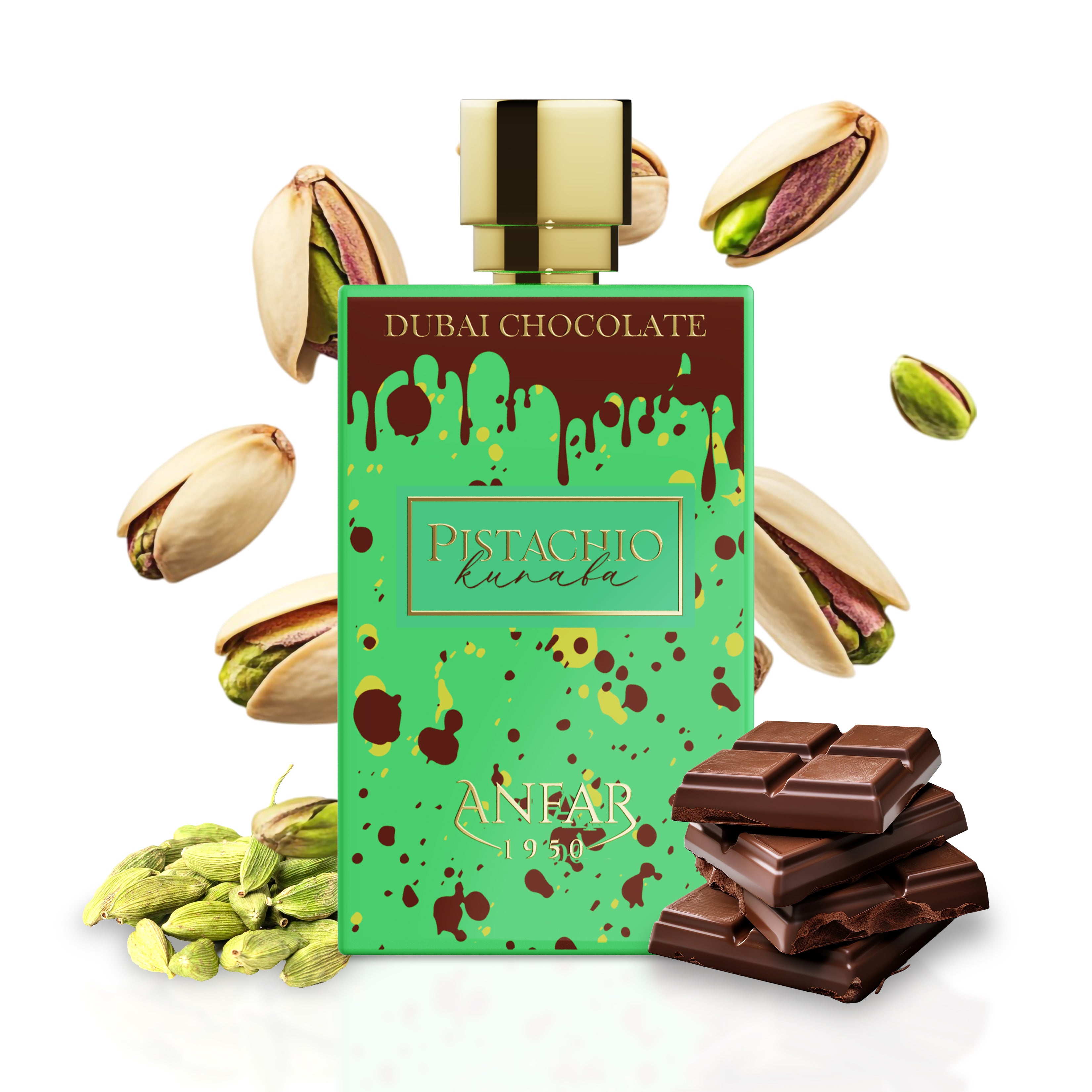 Perfume Mawwal Dubai's Chocolate Pistachio Eau de Parfum Unissex 100ML