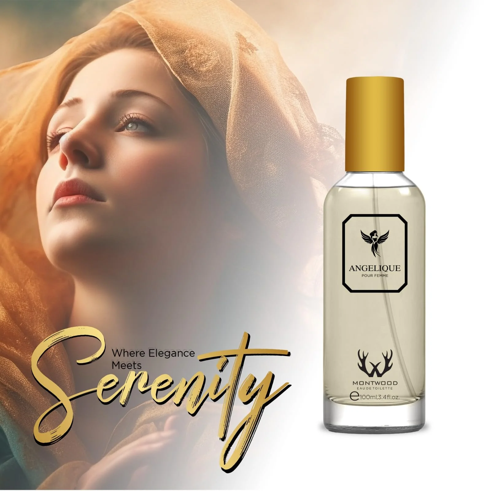 Perfume Montwood Angelique Pour Femme Eau de Toilette Feminino 100ML