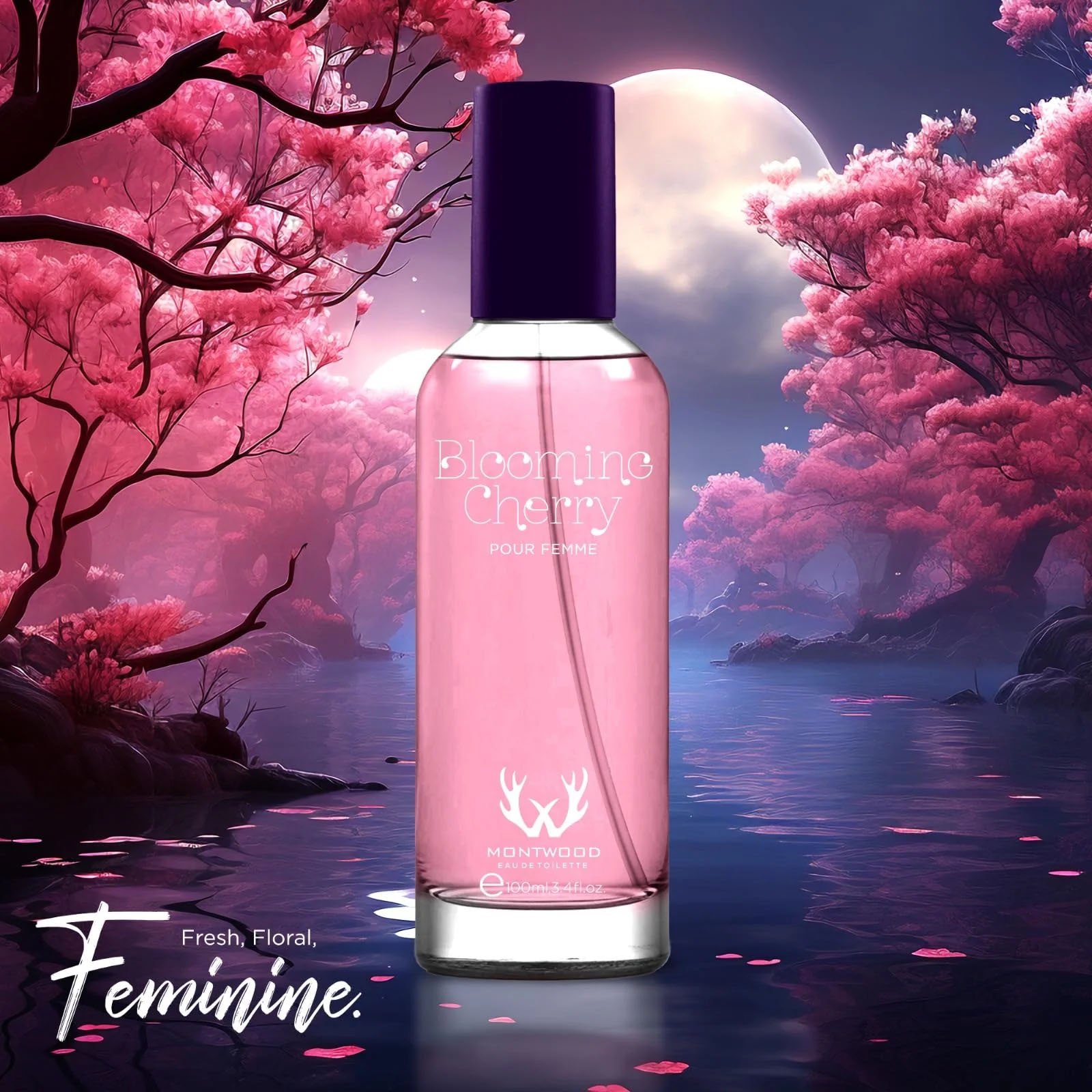 Perfume Montwood Blooming Cherry Eau de Toilette Feminino 100ML