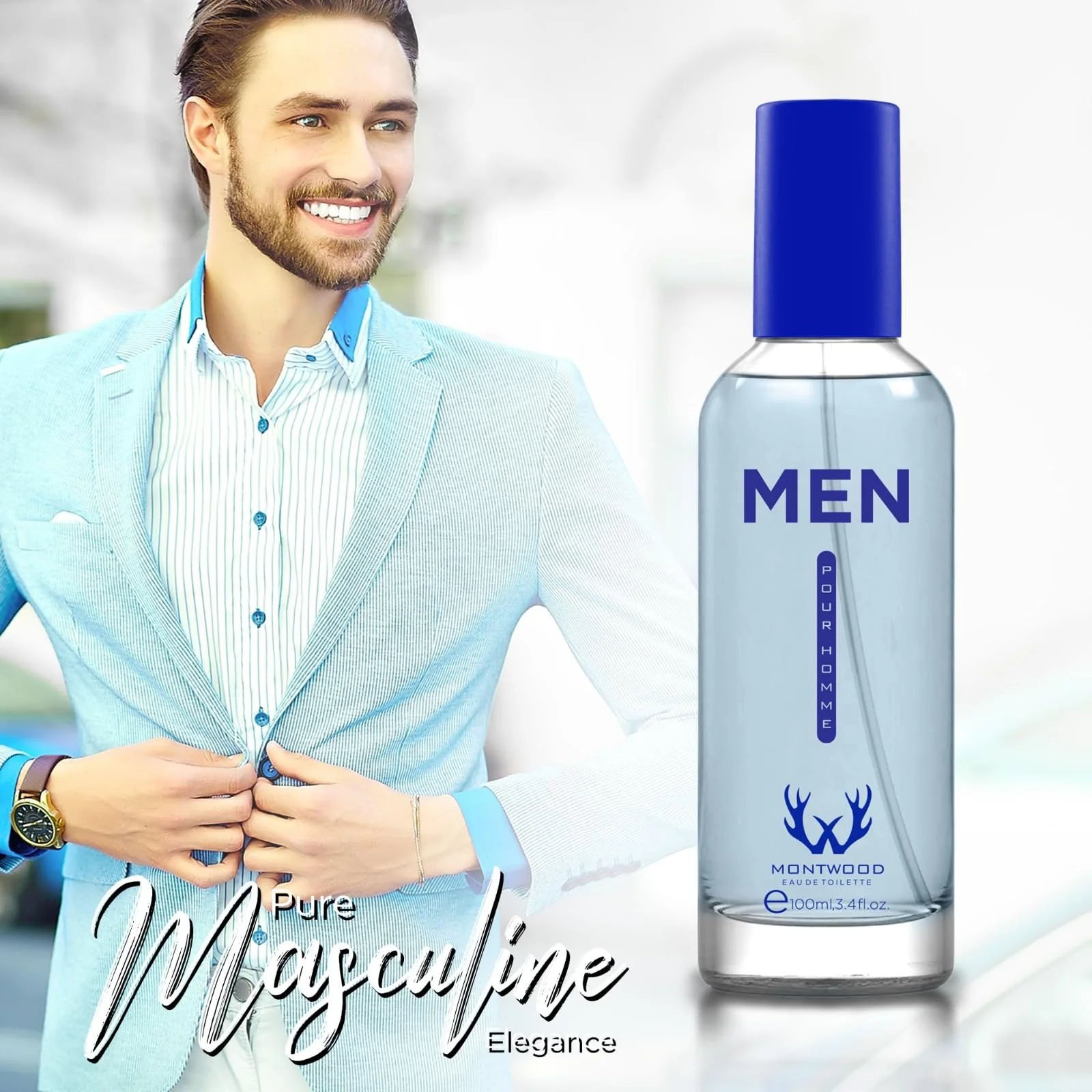 Perfume Montwood Men Eau de Toilette Masculino 100ML