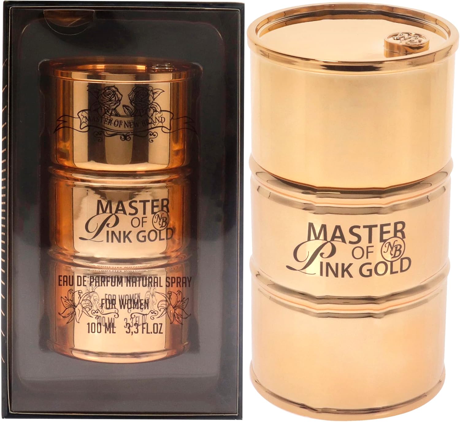 Perfume New Brand Master Of Pink Gold Eau de Parfum Feminino 100ML