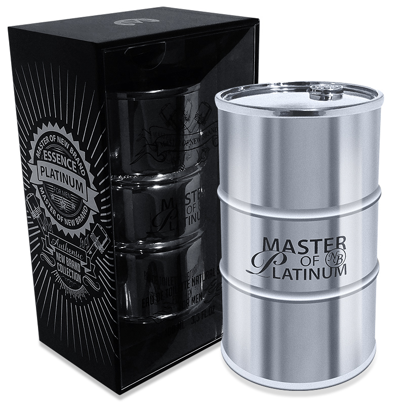 Perfume New Brand Master Of Platinum Eau de Toilette Masculino 100ML