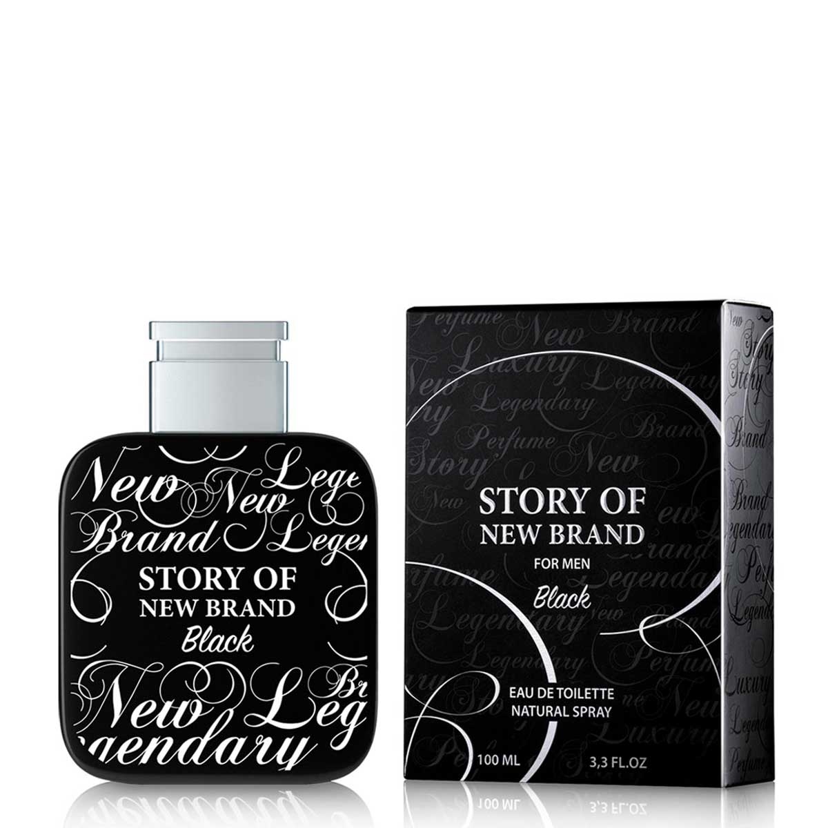 Perfume New Brand Story Of New Brand Black Eau de Toilette Masculino 100ML