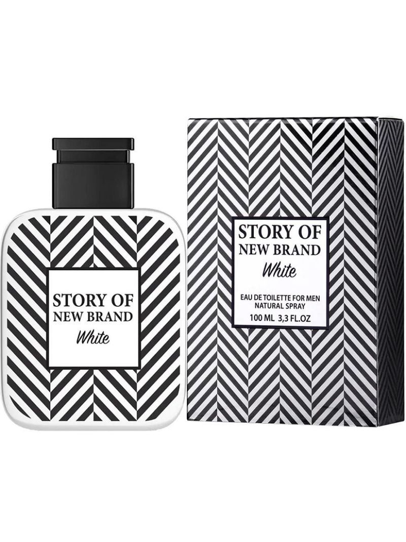 Perfume New Brand Story Of White Eau de Toilette Masculino 100ML