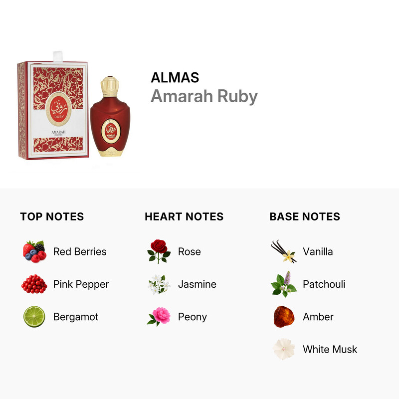 Perfume Almas Amarah Ruby Eau de Parfum Feminino 100ML