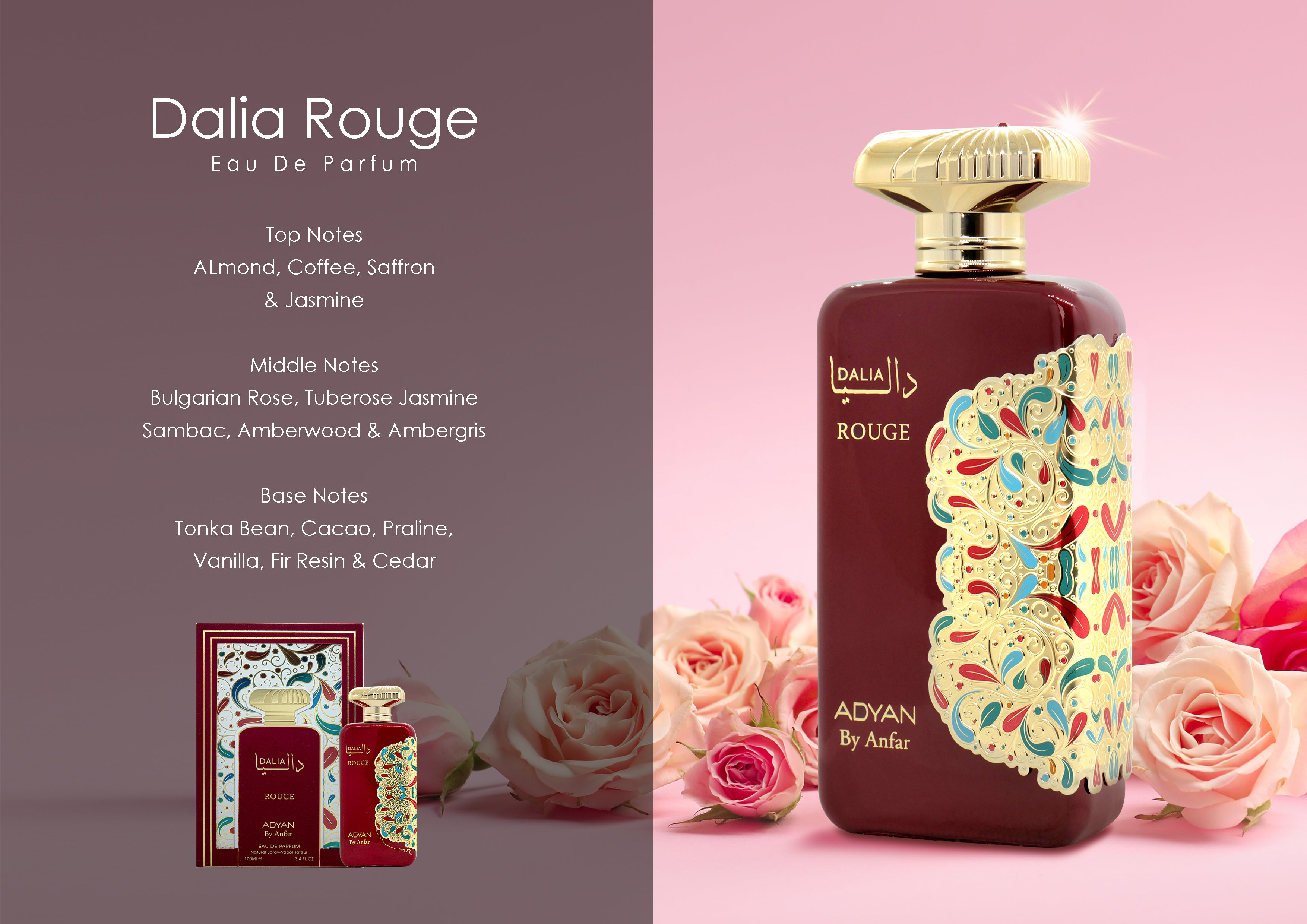 Perfume Adyan Dalia Rouge Eau de Parfum Feminino 100ML