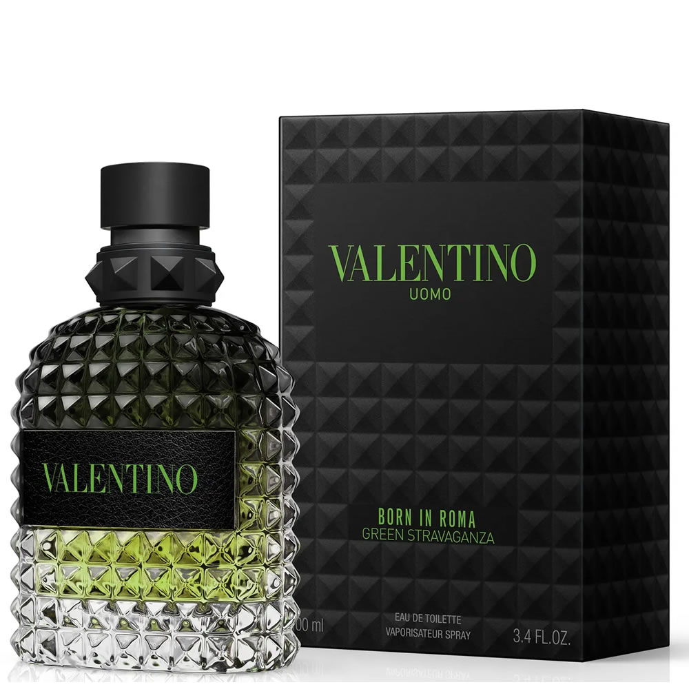 Perfume Valentino Uomo Born In Roma Green Stravaganza Eau de Toilette Masculino 100ML