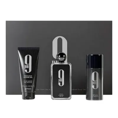 Afnan 9PM Black Men Kit 3 In 1