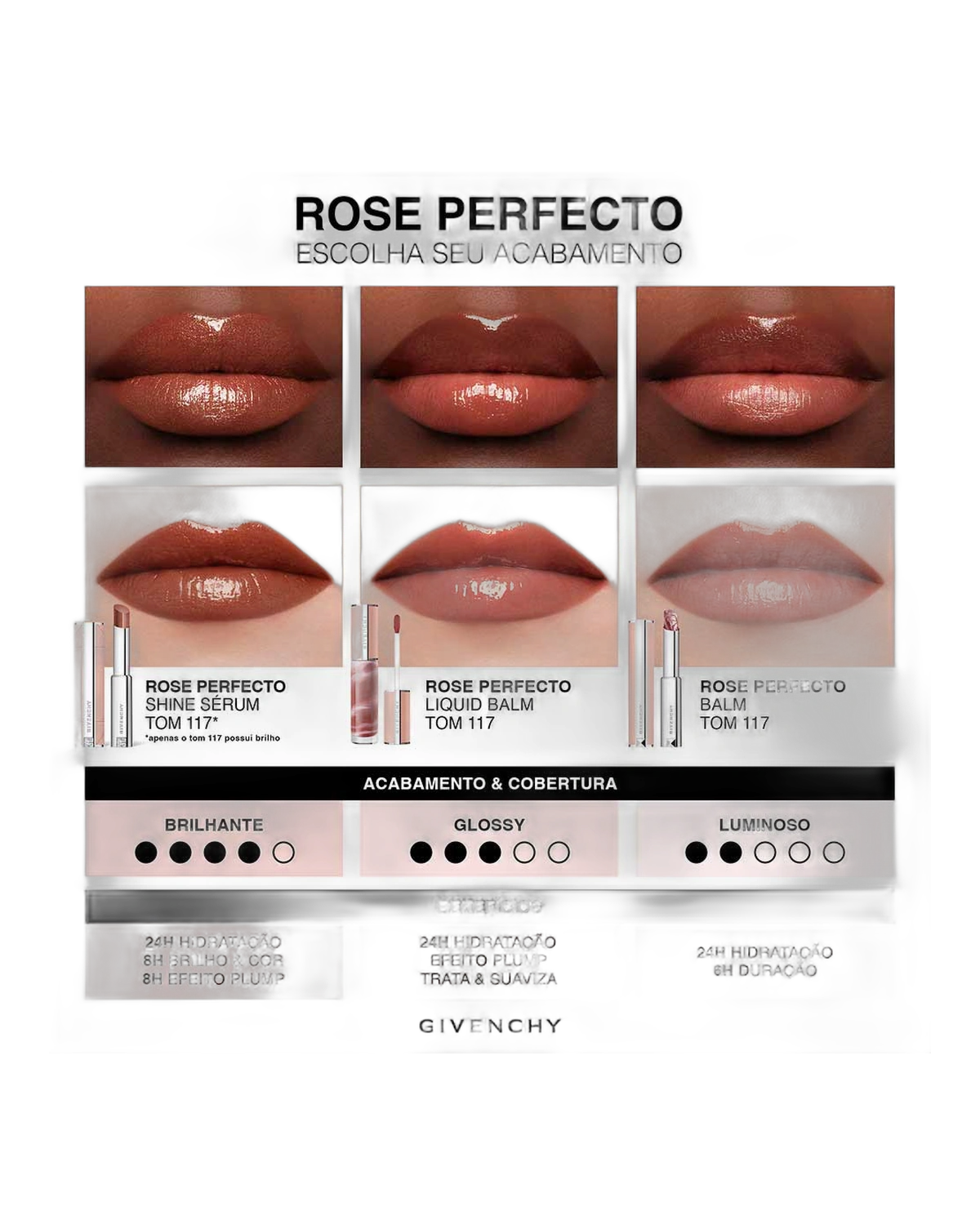 Liquido Givenchy Le Rose Perfecto 306 Lipstick · Batom