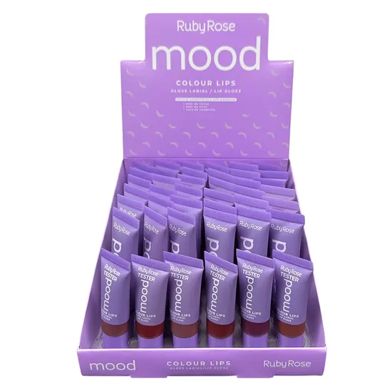 Labial Ruby Rose Colour Lips Mood HB-7201 - 36 Unidades · Gloss