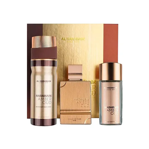 Kit Alharamain Amber Oud Gold 3 Piezas