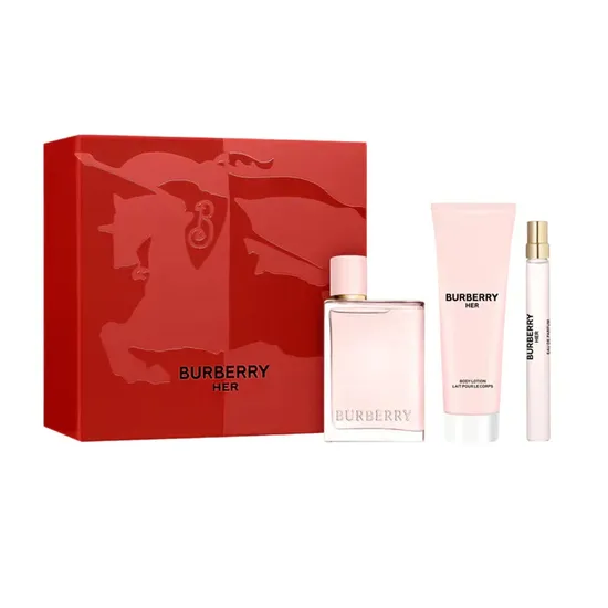 Kit Burberry Her 100ML Edp + BL 75ML + PS