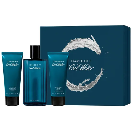 Kit Davidoff Cool Water - Eau de Toilette - Masculino - 3 Em 1 75ML + 125ML +