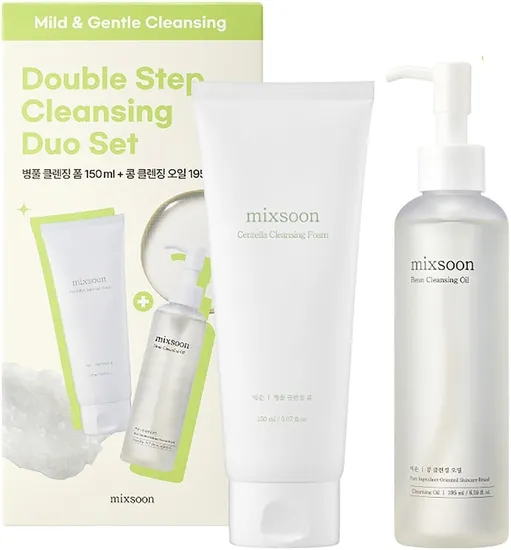 Kit Facial Mixsoon Double Cleansing Duo - (150ML + 195ML) · Limpador Facial