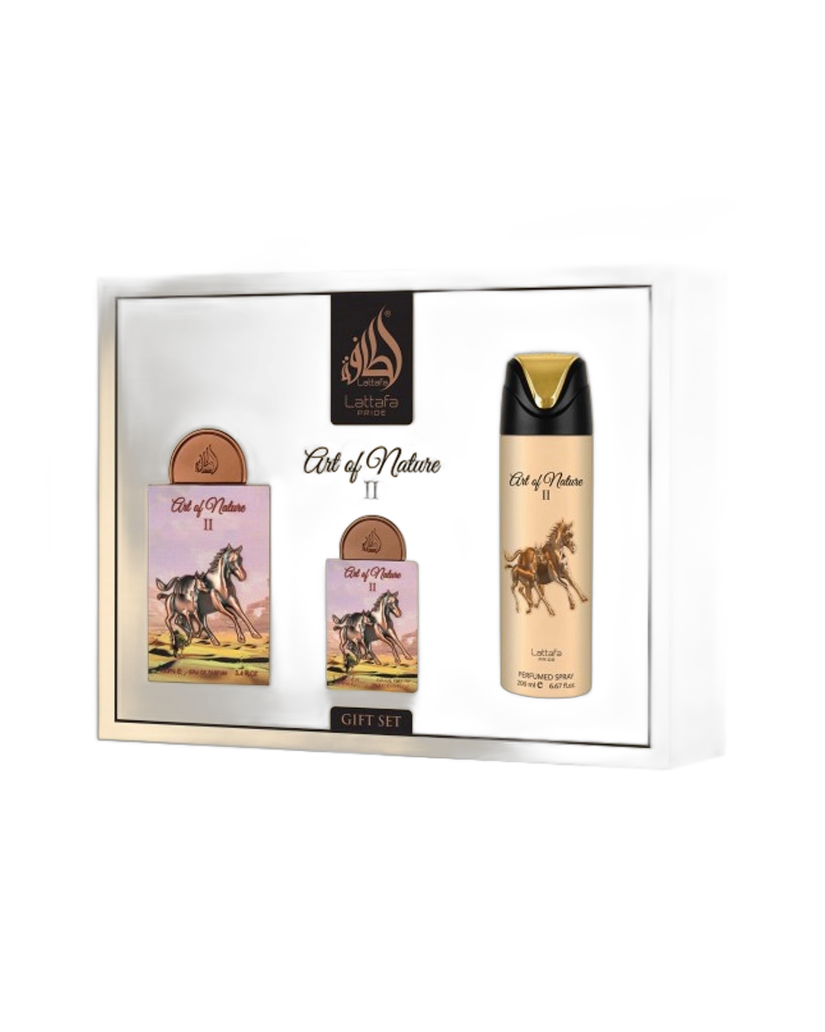 Kit Lattafa Pride Art Of Nature II Gift Set Edp 3PCS Unisex