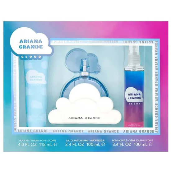 Kit Perfume Ariana Grade Cloud Edp 100ML + Body Mist 118ML + Body Soufflé