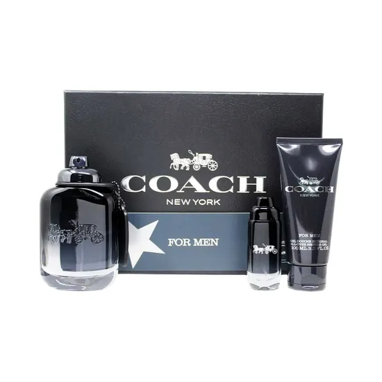 Kit Perfume Coach For Men Edt 3 Piezas