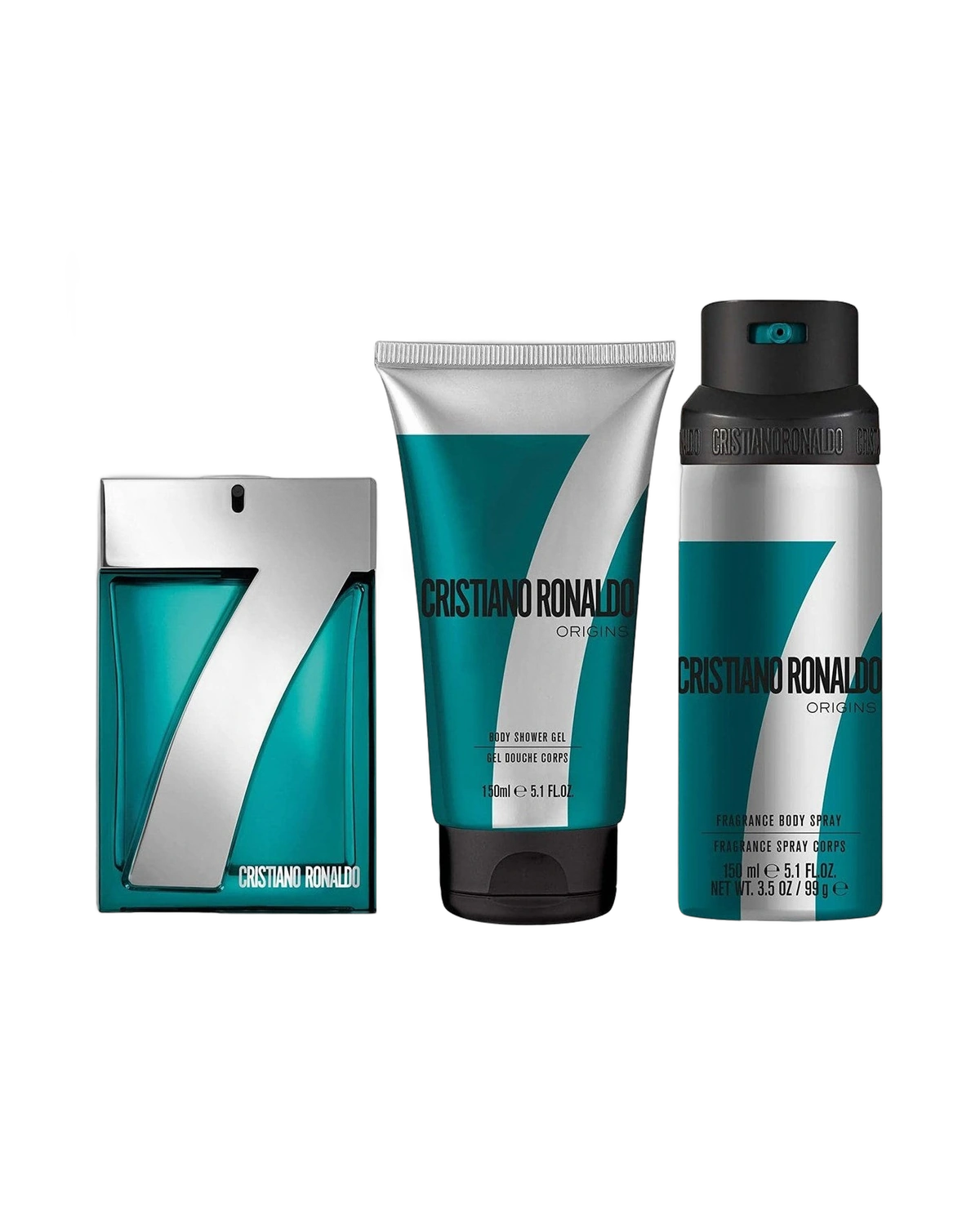 Kit Perfume Cristiano Ronaldo Origins Edt 100ML+Body Spray+Shower Gel 2 de