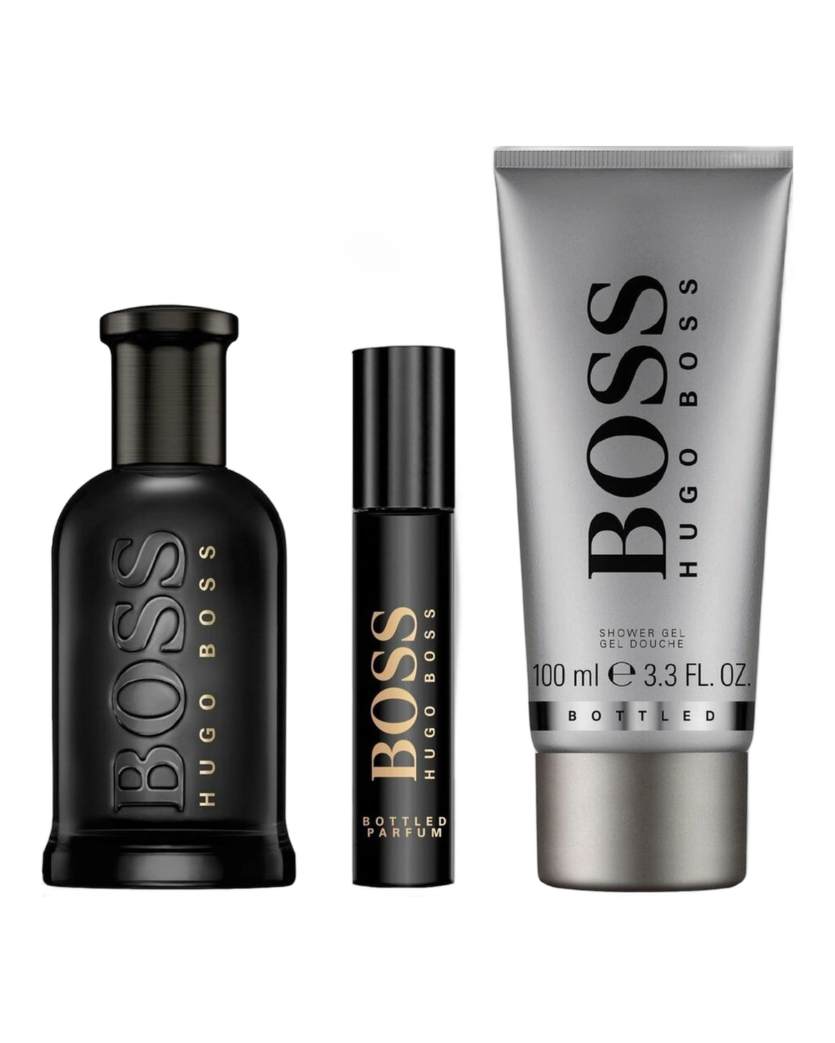 Kit Perfume Hugo Boss Bottled Parfum 100ML+10ML+Shower Gel