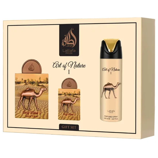 Kit Perfume Lattafa Pride Art Of Nature I Edp 100ML + Mini Perfume 20ML + Spray