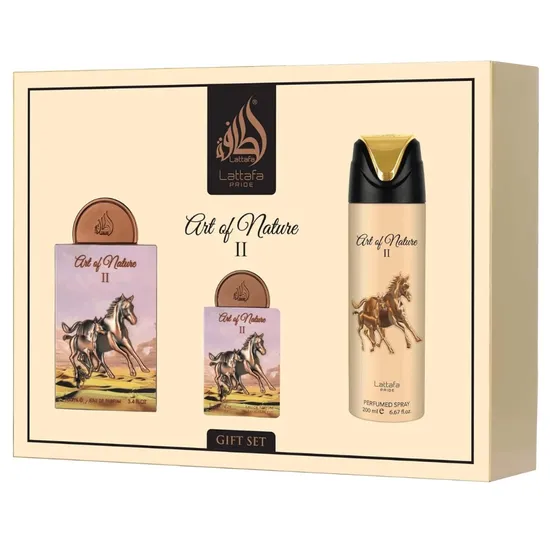 Kit Perfume Lattafa Pride Art Of Nature II Edp 100ML + Mini Perfume 20ML + Spray