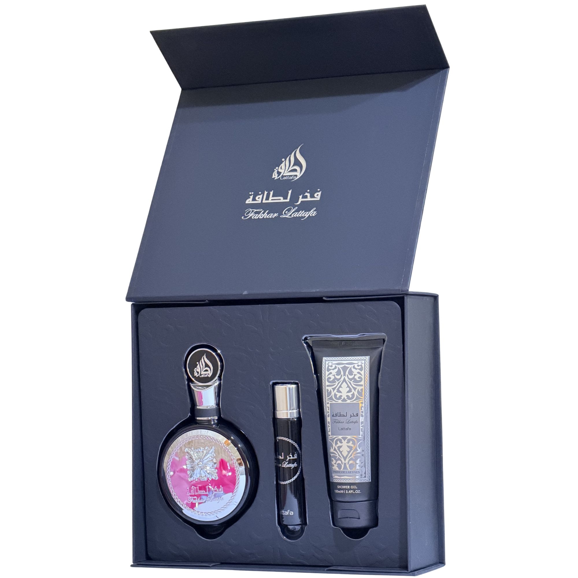 Kit Perfume Lattafa Pride Fakhar Edp 100ML+12ML+Shower Gel