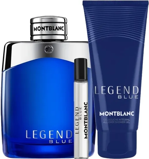 Kit Perfume Montblanc Legend Blue Edp 100ML + 7.5ML + Shower Gel