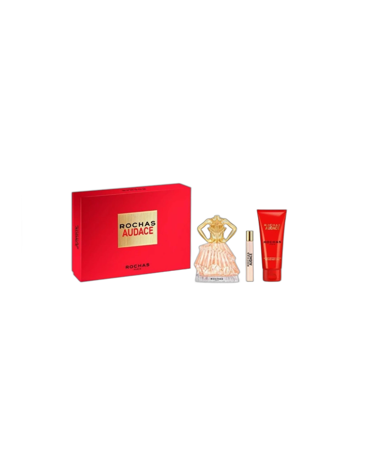 Kit Perfume Rochas Audace Le Parfum 90ML+7.5ML+Body Lotion