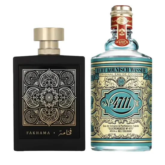 Kit Perfume Unissex Assala Prime Fakhama + Colônia 4711
