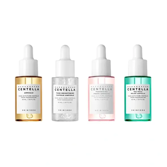 Kit SKIN1004 Madagascar Centella Ampoule - 4 Peças · Ampola