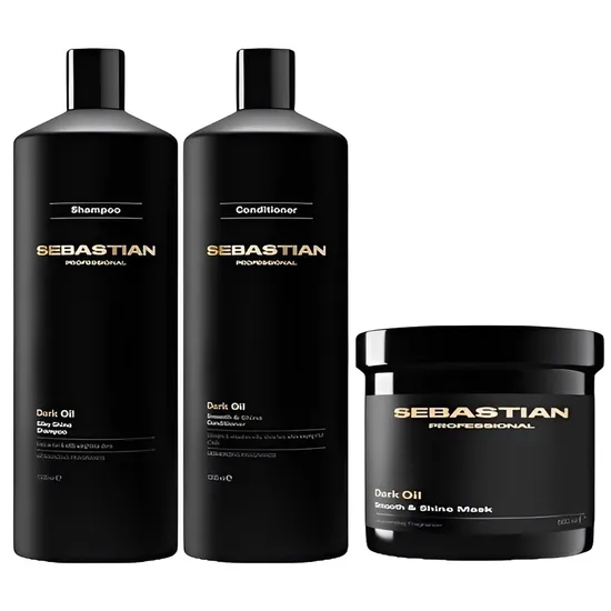 Kit Sebastian Professional Dark Oil Shampoo 1000ML + Condicionador 1000ML + Máscara 500ML