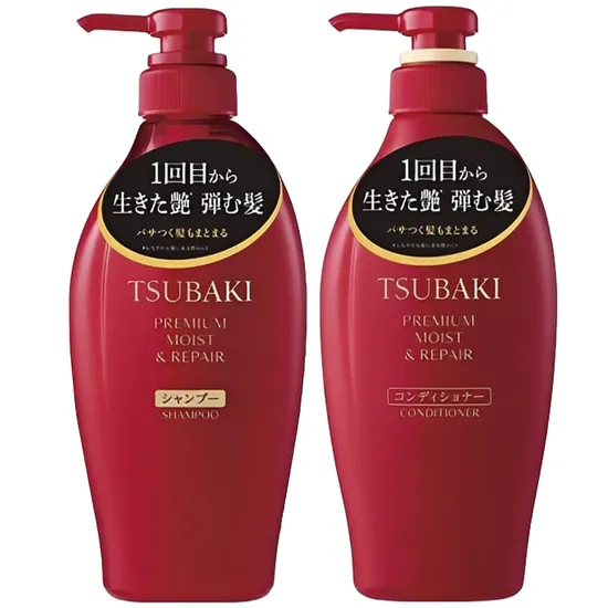Kit Shampoo Shiseido Tsubaki Premium Moist & Repair 450ML + Condicionador 450ML