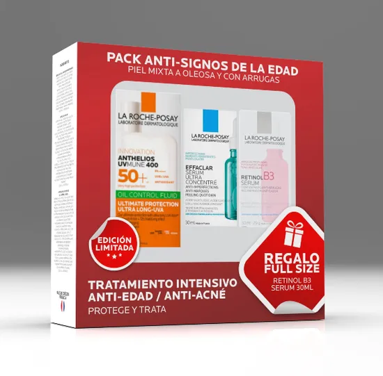 La Roche Posay Set Travel Pack Fluido Oil+Eff Serum+Regalo Retinol · Sérum Facial