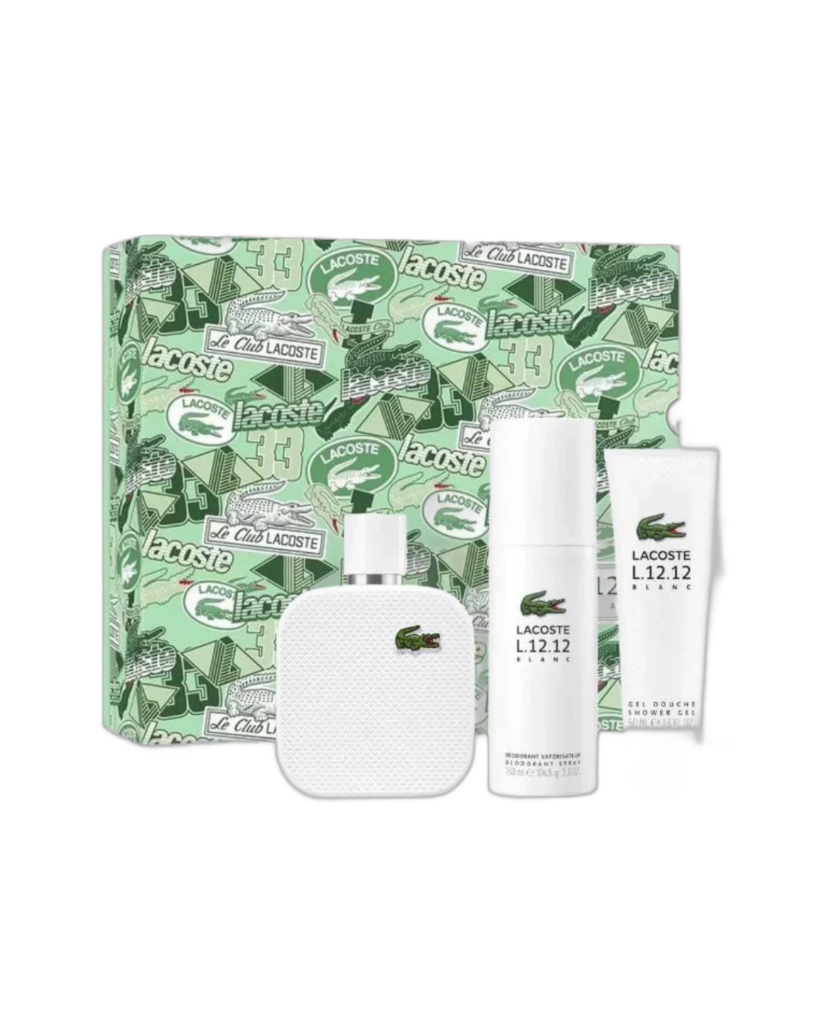Lacoste Blanc Set 100ML+s/Gel+Deo · Desodorante