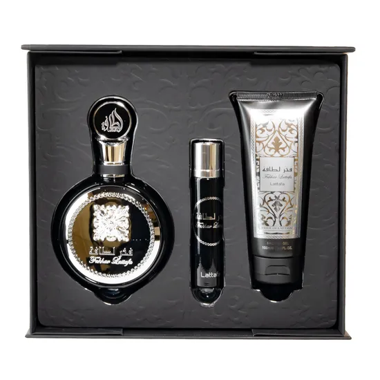 Lattafa Kit Fakhar Man 100ML+12ML+Shower Gel · Gel de Banho