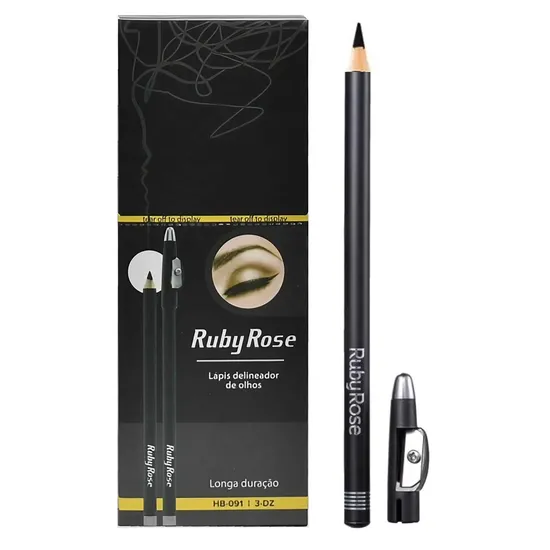 Delineador de Olhos Ruby Rose HB-091 - 36 Unidades
