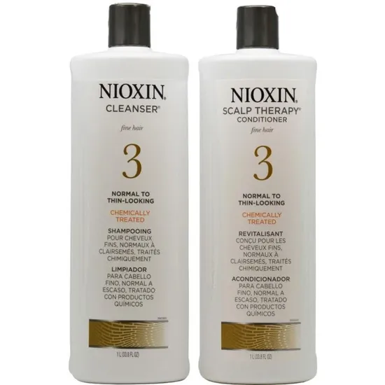 Nioxin Duo System Nº3 Colored Hair Light Thinning Shampoo + Condicionador 1000ML