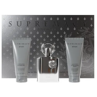 Afnan Supremacy Silver Edp 100ML+100ML Shower Gel+100ML Asl