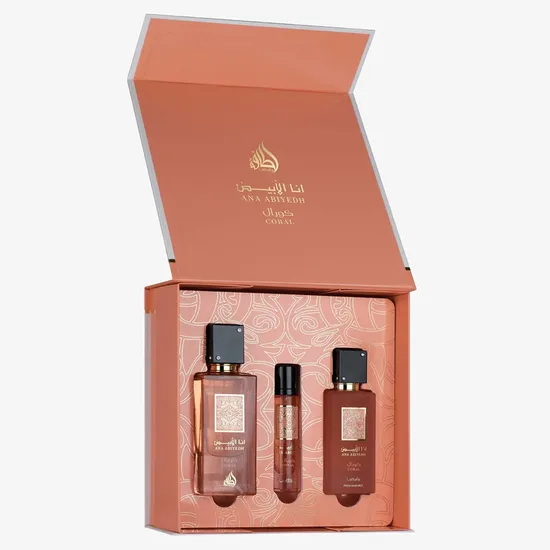 Lattafa *Kit* Fragrance Gift Set Ana Abiyedh Coral
