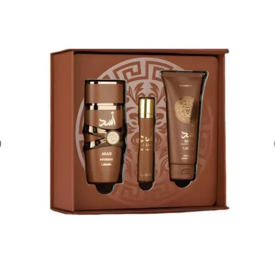Lattafa Kit Asad Bourbon 100ML+12ML+100ML Show