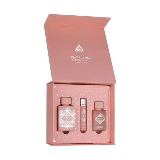 Lattafa Kit Badee Al Oud Noble Blush 100ML+12ML+50ML Hair