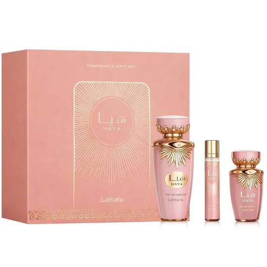 Lattafa Haya Kit 100ML+12ML+Hair Mist — 2