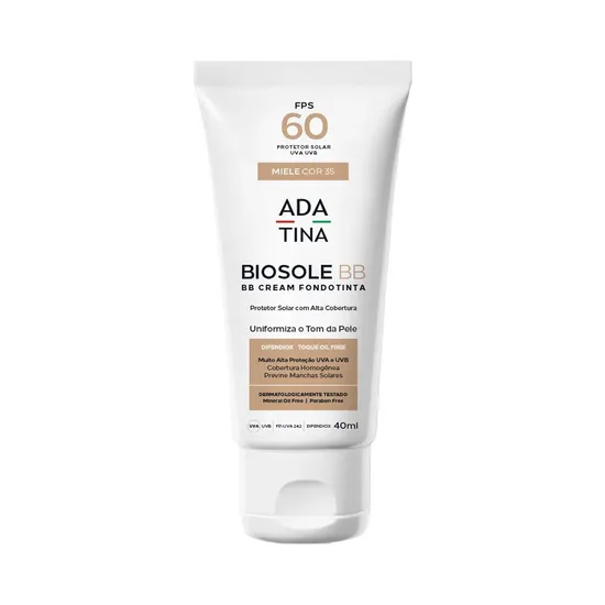 Adatina Biosole BB FPS 60 Miele 35 · Protetor Solar