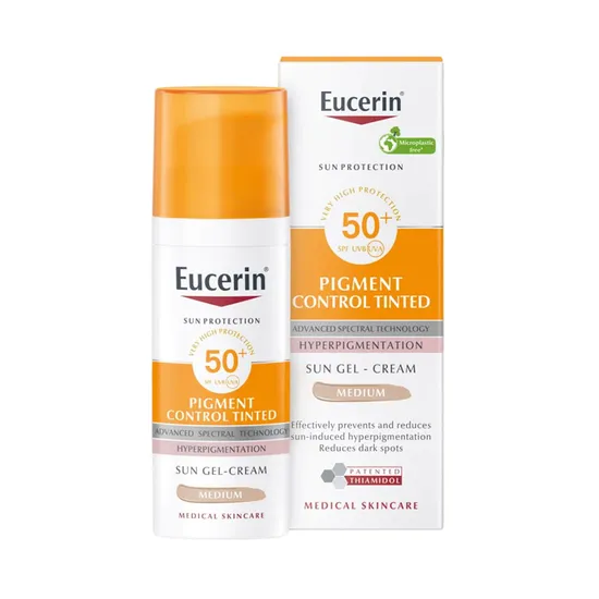Facial Eucerin Pigment Control Tinted Meium SPF50+ · Protetor Solar