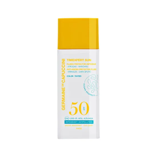 Germaine de Capuccini Anti-Ageing Protective Fluid Tinted SPF50 · Protetor Solar