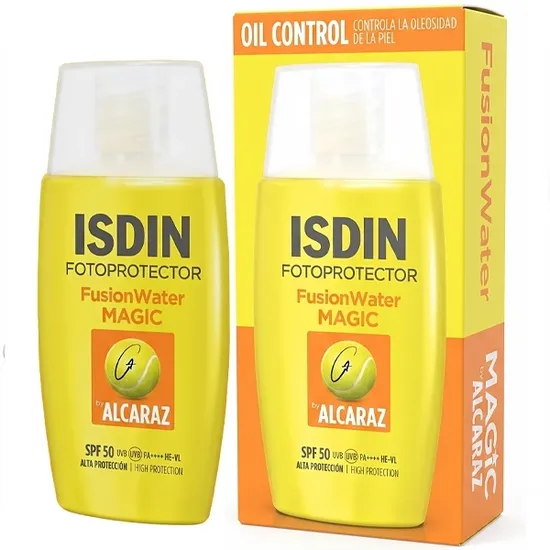 Facial Isdin Fusion Water Magic Alcaraz SPF 50 · Protetor Solar