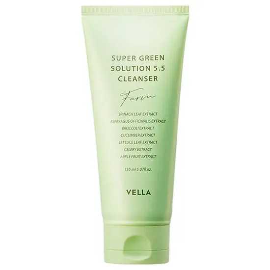 Vella Super Green Solution 5.5 Cleasing Foam · Sabonete Facial